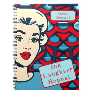 Carnet Retro 1950s Pop Art Personnalisé Funny coloré