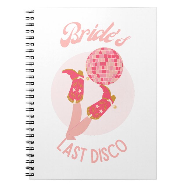 Carnet Retro 70s dernière disco pour la mariée avant le m (Devant)