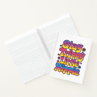 Carnet Rétro 70s Stay Trippy Little Hippie Art