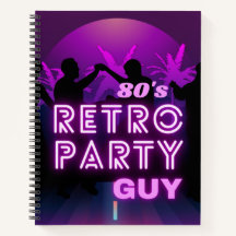 Retro 80 s Disco Dance Party Neon Purple Funky