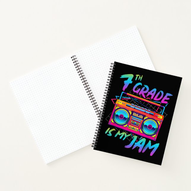 Carnet Rétro 80s 7e année est mon truc retour à l'école (Intérieur)