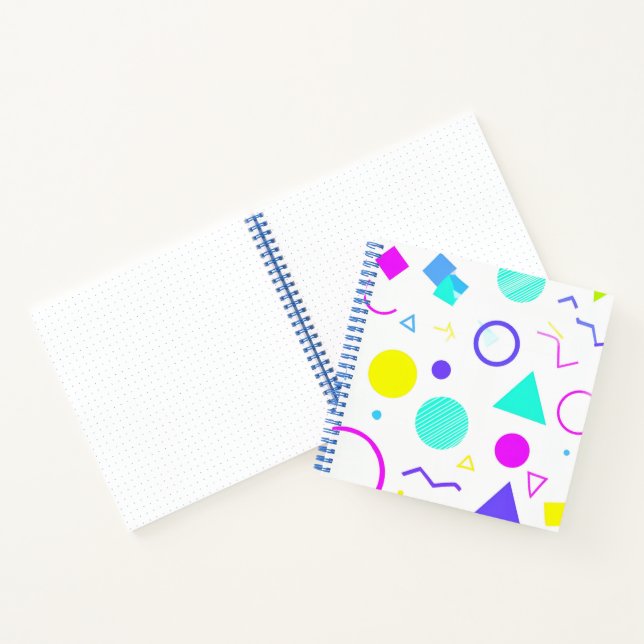 Carnet Retro 80s Memphis Geometric Pattern (Intérieur)