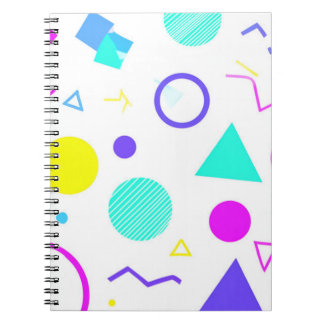 Carnet Retro 80s Memphis Geometric Pattern