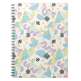 Carnet Retro 90s Memphis Aesthetic Pattern