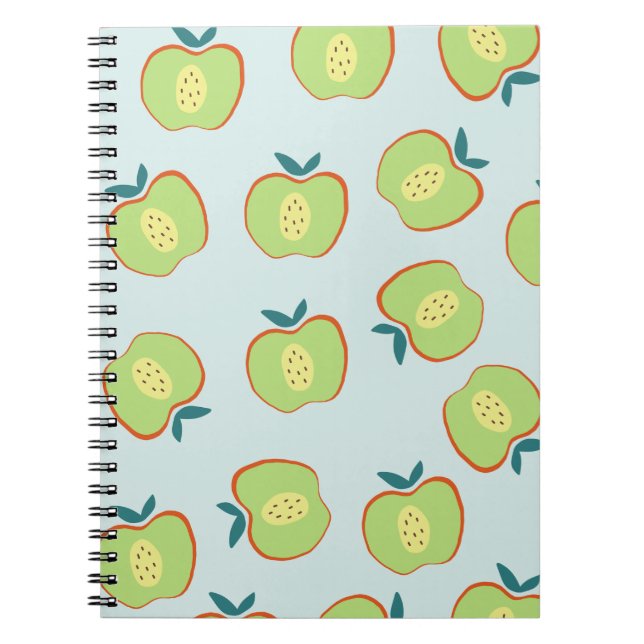 Carnet Rétro à Motif de Fruits de Pomme Apple (Devant)