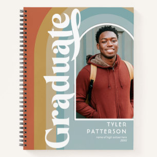Carnet Retro Arch Photo 2025 Graduation Leavers Book
