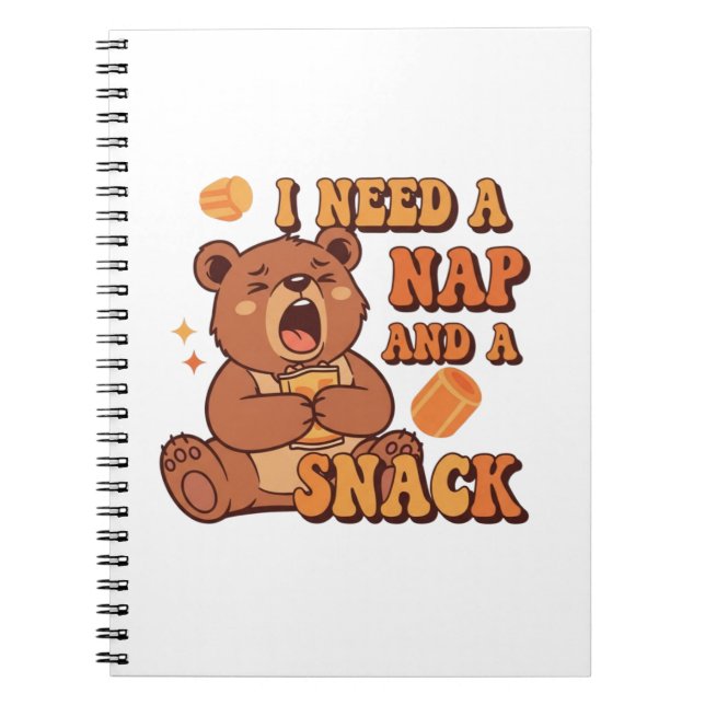 Carnet Retro Bear Nap First Lined Notebook (Devant)