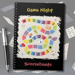 Carnet Retro Colorful Board Game Scoresheet Notebook