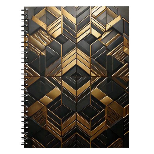Carnet Rétro d'or noir (Devant)