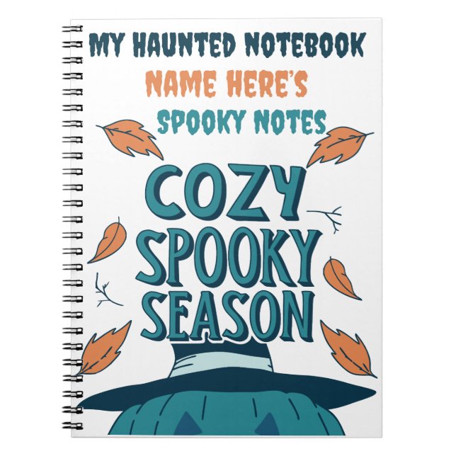Carnet Retro Éffrayant Citrouille Halloween Cosy Éffrayan (Devant)