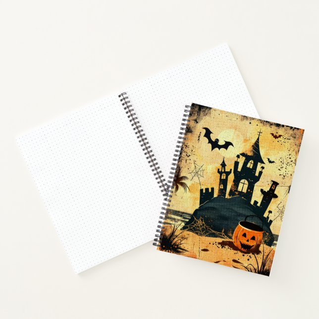 Carnet Retro Éffrayant Summer Goth Halloween Plage (Intérieur)