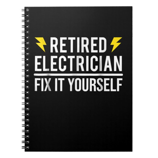 Carnet Rétro Electrician Fix It Yourself Funny Venin (Devant)