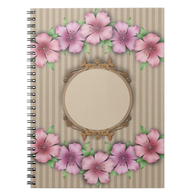 Carnet Rétro , floral (Devant)