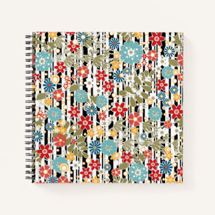 Carnet Rétro, floral rétro