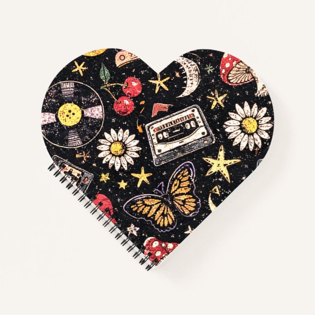 Carnet Retro Grunge Sunshine Bliss (Devant)