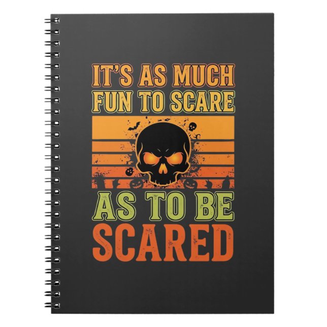 Carnet Retro Halloween Scare Skull Design_1 (Devant)