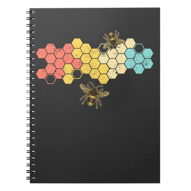 Carnet Retro Honeycomb Beekeeper Design pour Bee Lover (Devant)