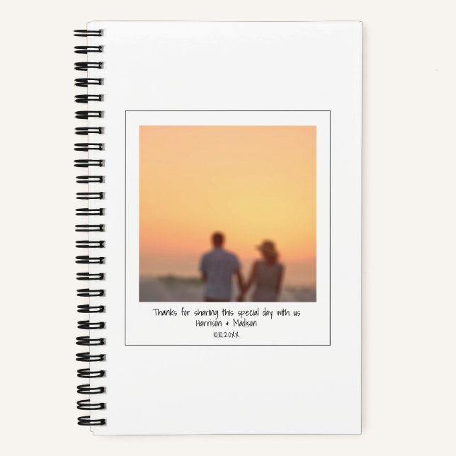 Carnet Retro instantanée photo couple amis noms personnal (Recto)