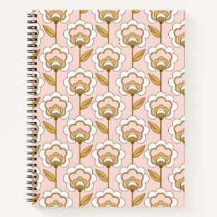 Carnet Retro Jardin rose motif floral