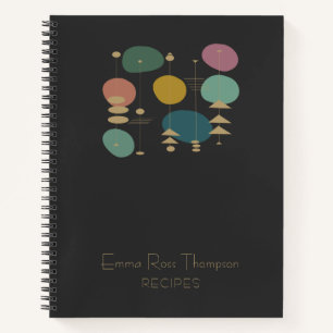 Carnet Retro L'Âge De L'Espace Atomique Mi-Siècle Moderne