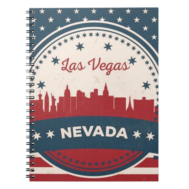 Carnet Retro Las Vegas Skyline (Devant)