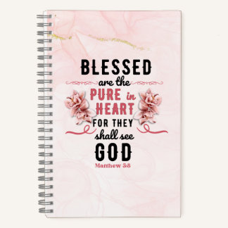 Carnet Rétro Matthew 5:8 Aquarelle Calla Lillies