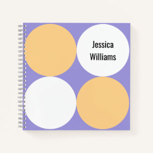 Carnet Rétro Milieu de Siècle Cercles Abstraits Personnal