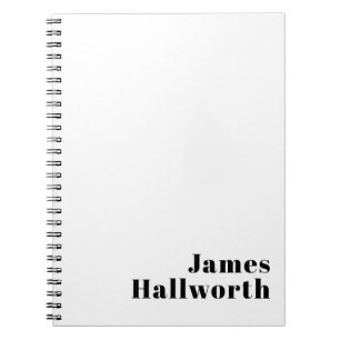 Carnet Rétro Moderne Nom minimum ou Modèle d'entreprise