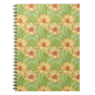 Carnet Rétro motif de magnolia