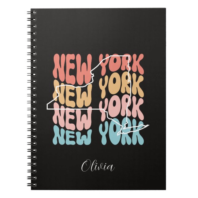 Carnet Retro New York State - Personnalisé (Devant)