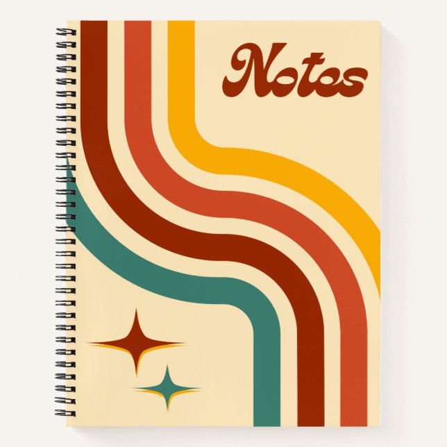 Carnet Retro Notes Spiral Notebook (Devant)