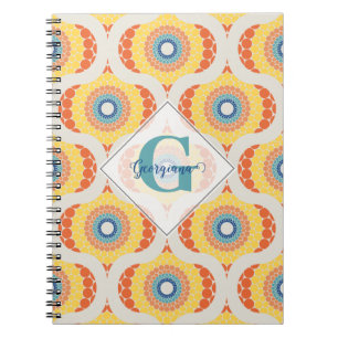 Carnet Retro personnalisé Aegean Eté Radiant Mandala
