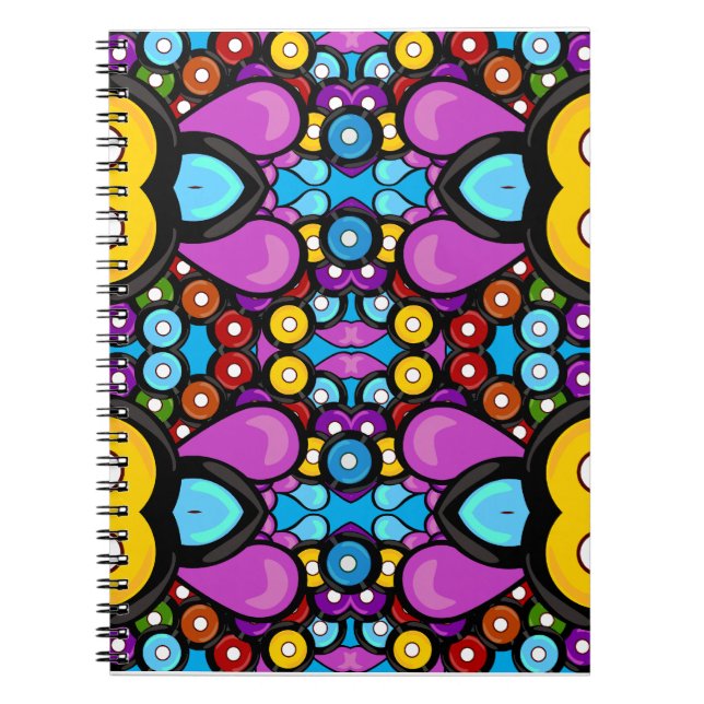 Carnet Retro Record Art Abstrait Fun Motif Design (Devant)