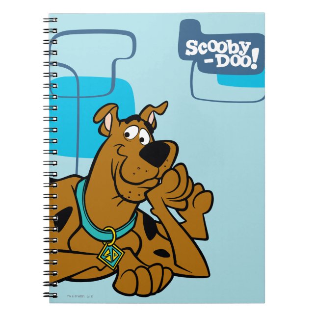 Carnet Retro Squares Scooby-Doo Lying Down (Devant)