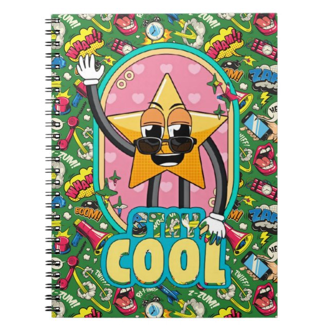 Carnet Rétro Star Stay Cool (Devant)