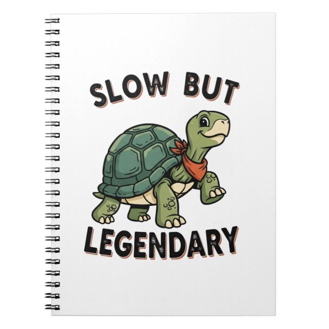 Carnet Retro Turtle Legendary Quote Lined Notebook (Devant)
