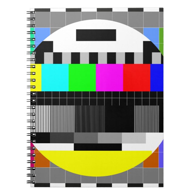 Carnet Retro TV pas d'illustration de signal. (Devant)