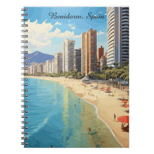 Carnet Rétro Vintage Benidorm Espagne Voyage Méditerranée
