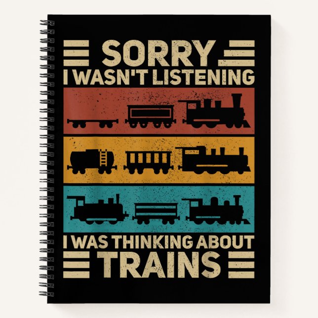 Carnet Rétro Wagon Train Lover Modèle ferroviaire Conduct (Devant)