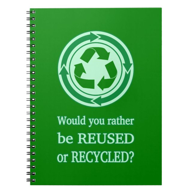 Carnet Réutiliser et recycler (Devant)