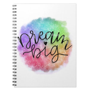 Carnet Rêve d'arc-en-ciel d'aquarelle de galaxie de Faux