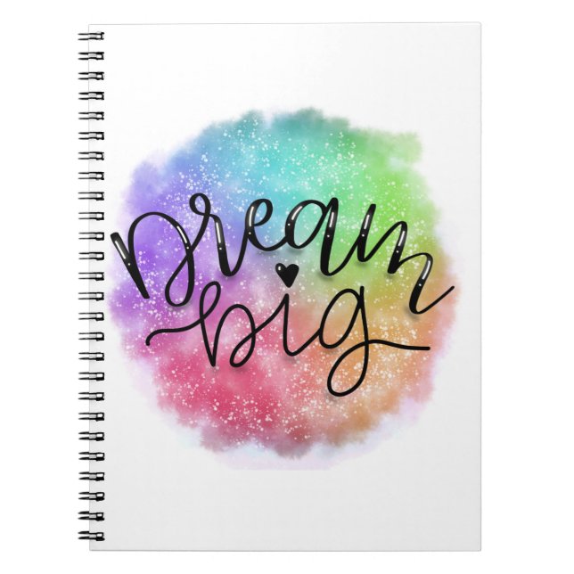 Carnet Rêve d'arc-en-ciel d'aquarelle de galaxie de Faux (Devant)