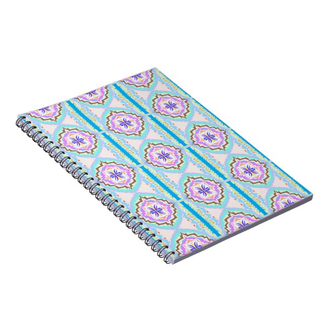Carnet Rêve Pastel Boho Géométrique Kaléidoscope (Côté Droit)