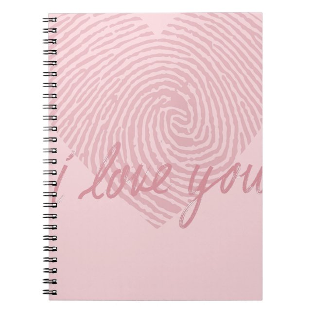 Carnet RÊVE ROSE | Je t'aime (Devant)