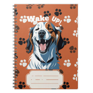 Carnet Réveillez-vous ! ! ! Golden retriever Pop Art par