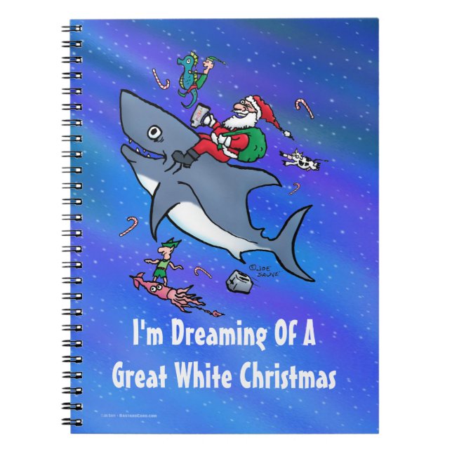 Carnet Rêver D'Un Grand Noël De Requin Blanc (Devant)