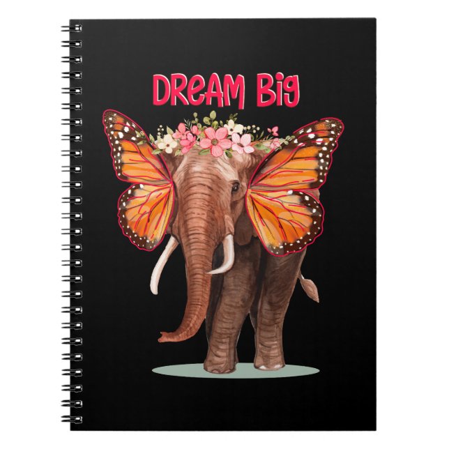 Carnet Rêver Gros Comme Un Inspirationnel Éléphant (Devant)