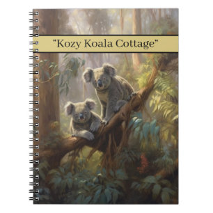 Carnet Rêves de forêt de koalas, personnalisé 