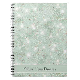 Carnet Rêves Pailletés de Menthe Féminine