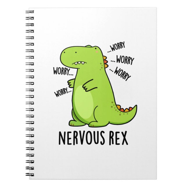 Carnet Rex Nerveux Dinosaure Dinosaure TRex Pun (Devant)